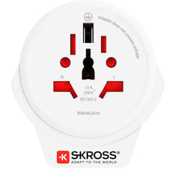 Skross 1.500266 adaptateur prise d'alimentation Type F Universel Blanc