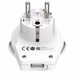 Skross 1.500266 adaptateur prise d'alimentation Type F Universel Blanc