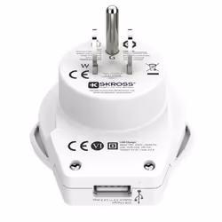 Skross 1.500268 adaptateur prise d'alimentation Type B Universel Blanc