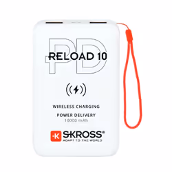 Skross RELOAD 10 Qi PD, 10000 mAh, Recharge sans fil, Blanc
