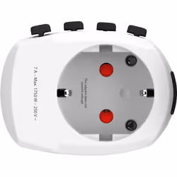 Skross 61260 adaptateur prise d'alimentation Universel Blanc