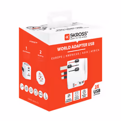 Skross PRO Light USB (2xA) - World adaptateur prise d'alimentation Universel Blanc - Vue supplémentaire 5