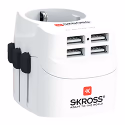 Skross 1.302471 adaptateur prise d'alimentation Universel Blanc