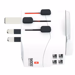 Skross 1.302471 adaptateur prise d'alimentation Universel Blanc