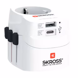 Skross 1.302472 adaptateur prise d'alimentation Universel Blanc