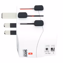 Skross 1.302472 adaptateur prise d'alimentation Universel Blanc