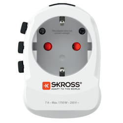 Skross 1.302461 adaptateur prise d'alimentation Universel Blanc