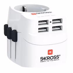 Skross 1.302461 adaptateur prise d'alimentation Universel Blanc
