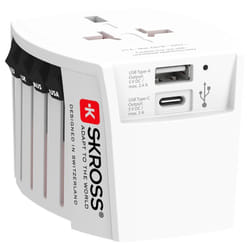 Skross 60572 adaptateur prise d'alimentation Universel Blanc