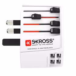 Skross 60604 adaptateur prise d'alimentation Universel Blanc