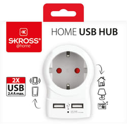 Adaptateur de voyage SKROSS prise EUROPE + 2 USB