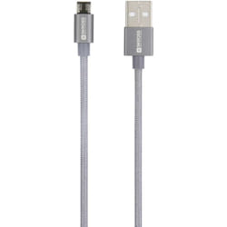 Câble usb usb 2.0 usb-a mâle 1.20 m gris sidéral rond, flexible, gaine textile SKCA0010A-M120CN S292412 - Skross