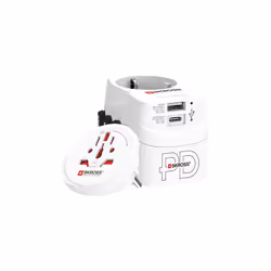 SKROSS - PRO LIGHT USB AC30PD - WORLD - ADAPTATEUR DE VOYAGE UNIVERSEL 3 PÔLES POUR LE MONDE AVEC CHARGEUR USB PD À CHARGE RA ...