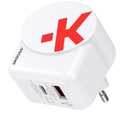 Skross 1.302424 chargeur d'appareils mobiles Caméra Numérique, Lecteur e-book, Ordinateur portable, Chargeur électrique, Smartphone, Smartwatch, Tablette Blanc Secteur Charge rapide Intérieure