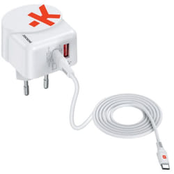 Skross 1.302425 chargeur d'appareils mobiles Caméra Numérique, Lecteur e-book, Ordinateur portable, Chargeur électrique, Smartphone, Smartwatch, Tablette Blanc Secteur Charge rapide Intérieure