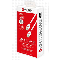 Skross SKCA0019C-C120CN câble USB 1,2 m USB 2.0 USB C Blanc