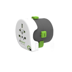 q2-power QDAPTER 360 adaptateur de puissance & onduleur Intérieure Vert, Gris, Blanc