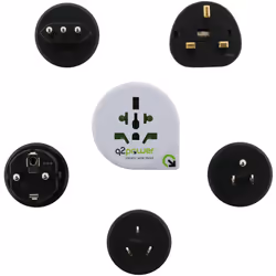 Caractéristiques adaptateur de voyage universel 5en1 + 100 pays - Q2 Power : Modèle : adaptateur de voyage universel 5en1 Cou ...