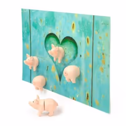 Trendform Haftmagnet PIGGY Rosa, 6 Stück aimant pour réfrigérateur Résine synthétique Rose 6 pièce(s)