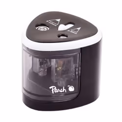 Peach PO102, Taille crayon électrique, Noir, Blanc, 1,2 cm, 6 mm, Batterie, AA