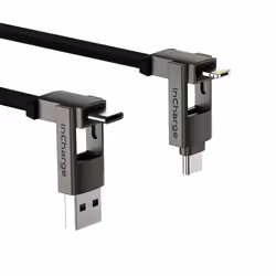 Rolling Square inCharge 6 Max câble USB 1,5 m USB C USB A Gris