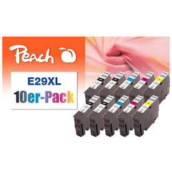 Peach 0F319987 cartouche d'encre 10 pièce(s) Noir, Cyan, Magenta, Jaune