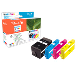 Peach PI300-767 cartouche d'encre 4 pièce(s) Compatible Rendement élevé (XL) Noir, Cyan, Magenta, Jaune