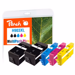 Peach PI300-768, Rendement élevé (XL), 28 ml, 12 ml, 1120 pages, 5 pièce(s), Multi pack