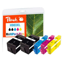 Peach PI300-768 cartouche d'encre 5 pièce(s) Compatible Rendement élevé (XL) Noir, Cyan, Magenta, Jaune