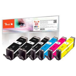 Peach 0F320134 cartouche d'encre 6 pièce(s) Compatible Rendement standard Noir, Cyan, Magenta, Jaune