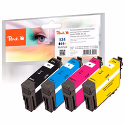 Peach PI200-551, Rendement standard, 6,8 ml, 4,9 ml, 385 pages, 4 pièce(s), Multi pack