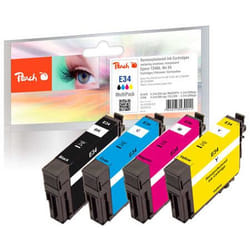 Peach PI200-551 cartouche d'encre 4 pièce(s) Compatible Rendement standard Noir, Cyan, Magenta, Jaune