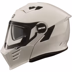 Simpson Darksome Solid 06 Casque, blanc, taille XS pour Hommes
