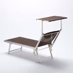 ProduceShop SA800TEXLEC chaise de plage Chocolat Couché(e) - Vue supplémentaire 2