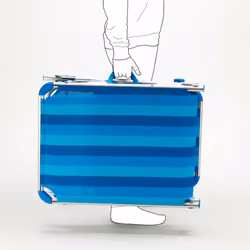 ProduceShop CA800TEXRB chaise de plage Bleu Aluminium Couché(e)/assis(e) - Vue supplémentaire 5