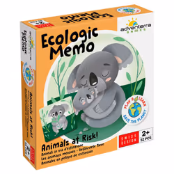Adventerra Games Ecologic Memo Les animaux menacés, 2 an(s), Multicolore