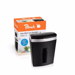 Peach PS600-10, Découpage par micro-broyage, 3 x 10 mm, 20 L, 63 dB, 350 feuilles, P-5
