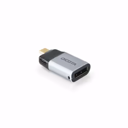 DICOTA D32046, USB Type-C, USB Type-C, mini DisplayPort, Mâle, Noir, Argent, 41,4 mm, 11,5 mm
