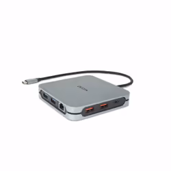 DICOTA D32057 hub & concentrateur USB Type-C 10000 Mbit/s Argent