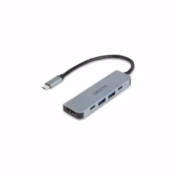 DICOTA D32060, USB Type-C, HDMI, USB 4 Type-A, USB Type-C, 30 Hz, 3840 x 2160, Argent, 100 W