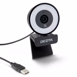 DICOTA D32066 webcam 5 MP 2592 x 1944 pixels USB 2.0 Noir