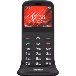 Telefunken S420 Noir Téléphone pour seniors