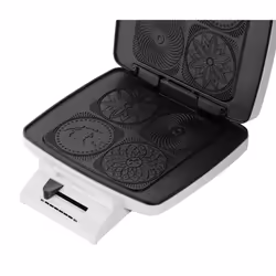 Trisa Bricelet Classique Fer à Bricelets 4 Gaufres Rondes 1000 W Noir et Blanc - Vue supplémentaire 4