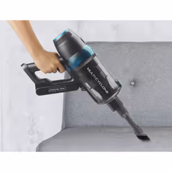 Trisa Quick Clean Professional T9621 Batterie Sec Cyclonique, HEPA Sans sac 0,3 L 600 W Noir, Bleu 3 Ah
