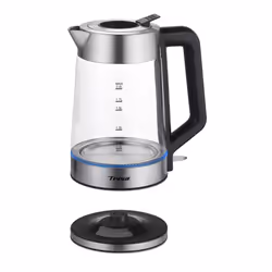 Trisa Easy Fill, 2 L, 2200 W, Noir, Acier inoxydable, Verre, Indicateur de niveau d'eau, Arrêt de sécurité en cas de surchauf ...