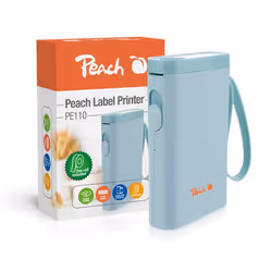 Peach PE110, Thermique directe, 203 x 203 DPI, 60 mm/sec, Sans fil, Batterie intégré, Bleu