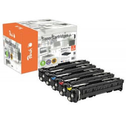 Peach PT1187 Cartouche de toner 5 pièce(s) Compatible Noir, Cyan, Rose, Jaune