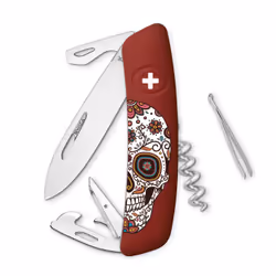 Swiza D03, Couteau à joint coulissant, Rouge, 7,5 cm, 9,5 cm, 88 g
