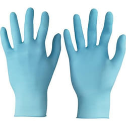 Gant jetable TouchNTuff 92-670 taille 7,5-8 bleu clair nitrile en 374 catégorie epi iii