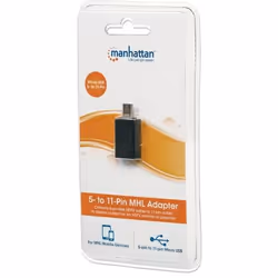 Manhattan 151481 changeur de genre de câble Micro-USB 5-pin Micro-USB 11-pin Noir